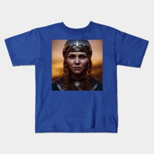 Viking Shield Maiden Kids T-Shirt